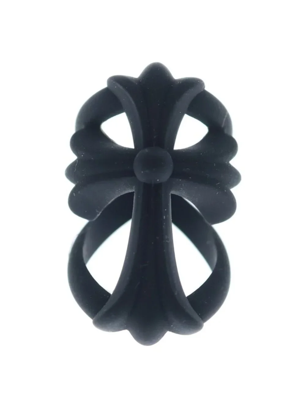 Chrome Hearts Infinity CH Crs Plstc CH Cross Ruba Ring Black